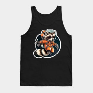 Ronald the Racoon but he's Cosplaying as Doctor Who on Mars Sticker Tank Top